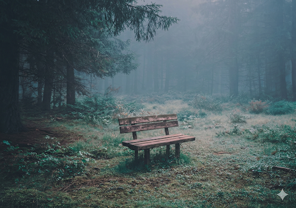 Empty bench representing an earliest signal